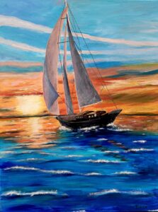 schilderij boot