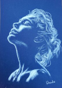 portret tekening silhouet